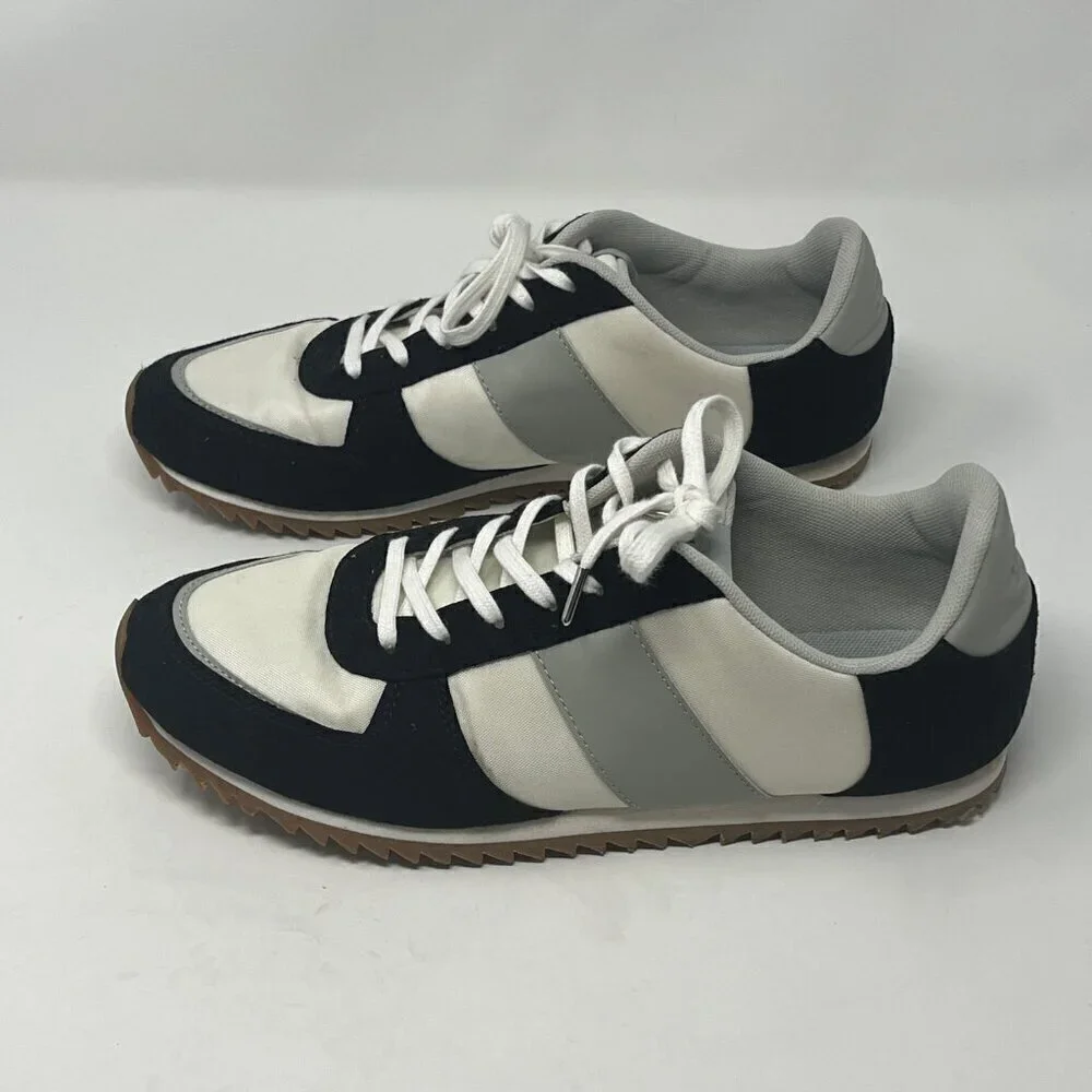 J. Crew trainers sneakers colorblock 11 women white grey black